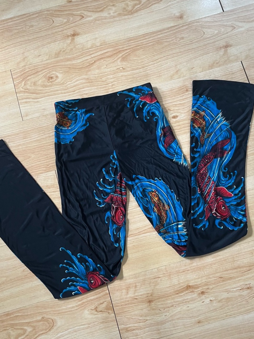 Vintage Betsey Johnson New York Black Label Graphic Print Pants Size M